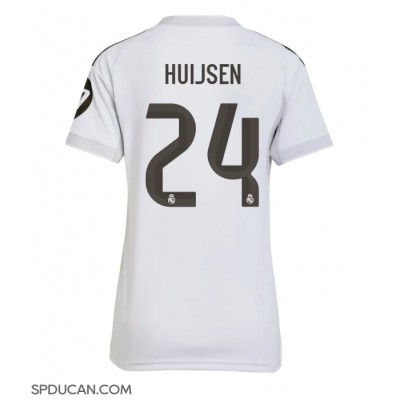 Zenski Nogometni Dres Real Madrid Dean Huijsen #24 Domaci 2025-26 Kratak Rukav Zenski Nogometni Dres Real Madrid Dean Huijsen #24 Domaci 2025-26 Kratak Rukav